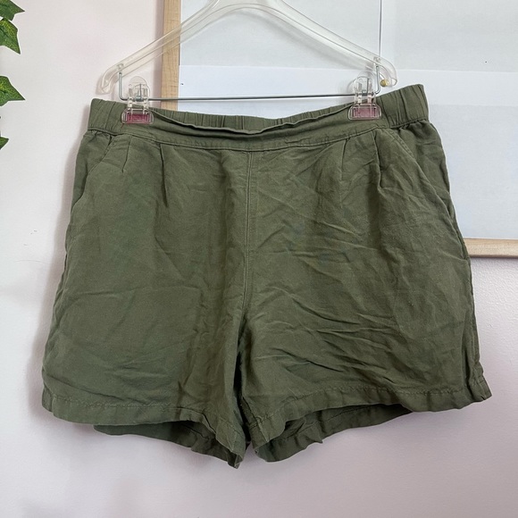 A New Day Green Linen Shorts, women's size L - Picture 4 of 6